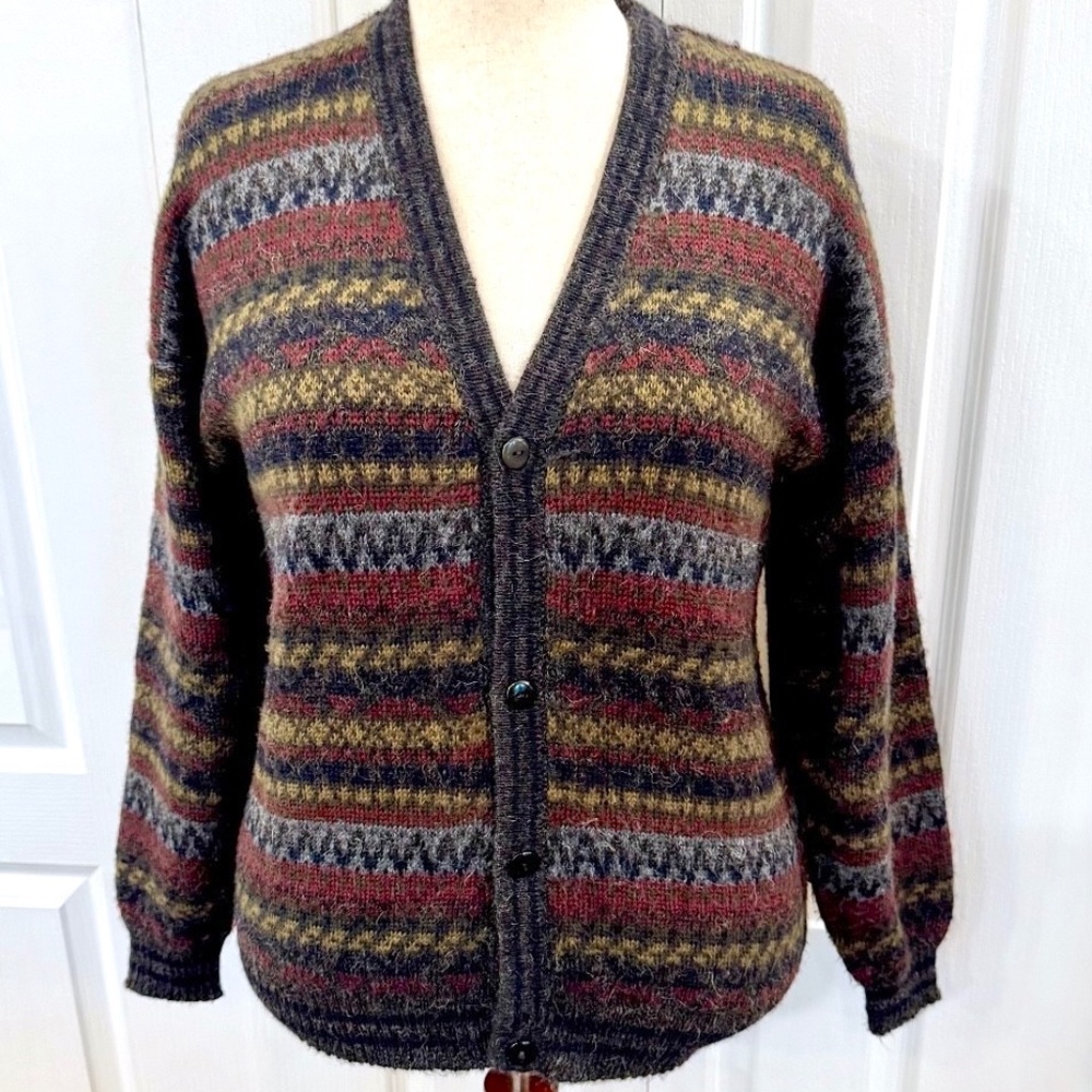 *Vintage Men's 100% Baby Alpaca Wool by Perez, Size Large,